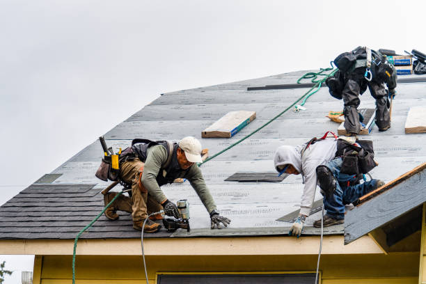 Professional Flat Roof Repair technician working in Hampden, MA